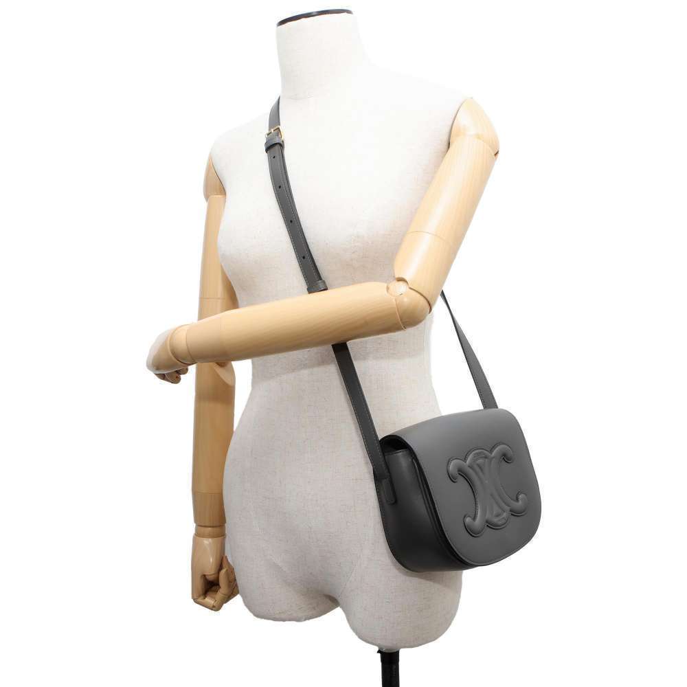 Celine Shoulder Bag Folco Cuir Triomphe Leather - Picture 4 of 12